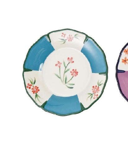 Hand-Painted Cottage Dessert Plate