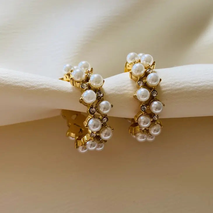 Pearl Hoop Earrings