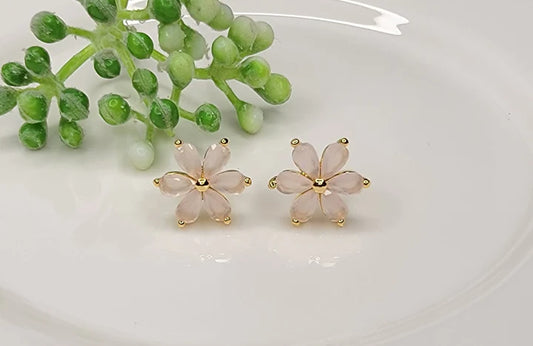 Clear Flower Studs