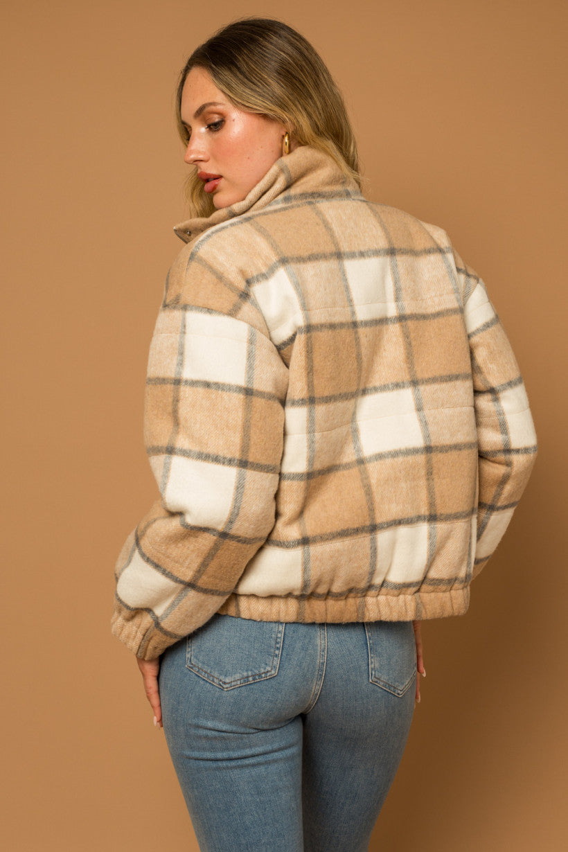 Plaid Puffer Jacket