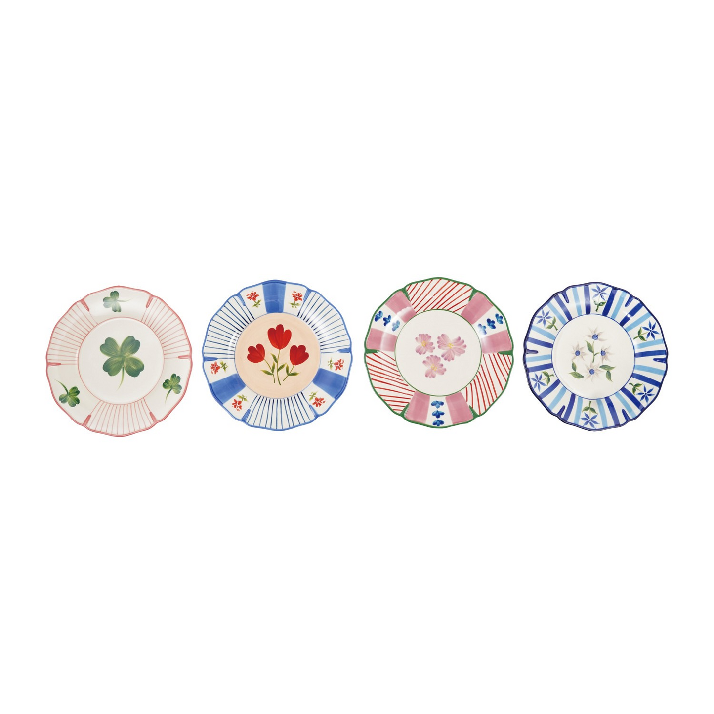 Hand-Painted Cottage Dinner Plate
