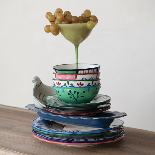 Hand-Painted Cottage Bowl