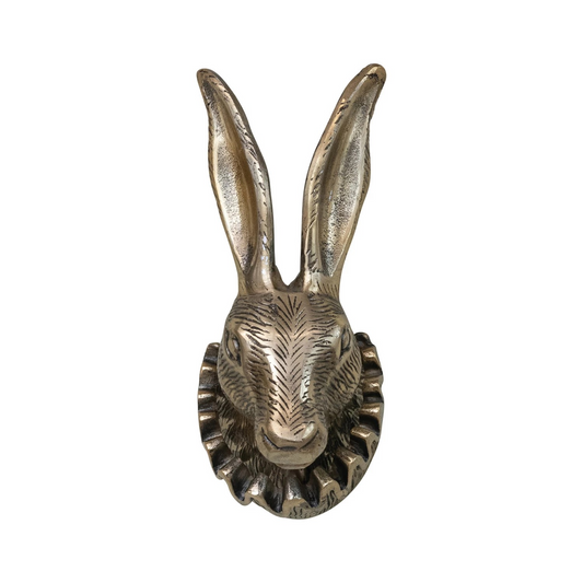 Brass Rabbit With Ruffle Collar