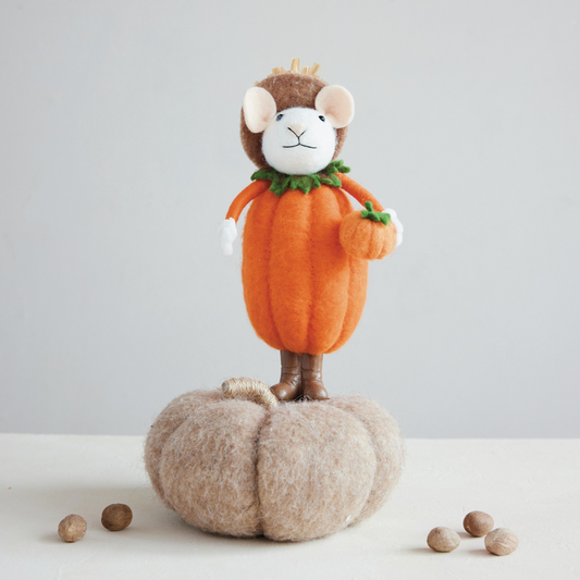 Mouse in Pumpkin Costume