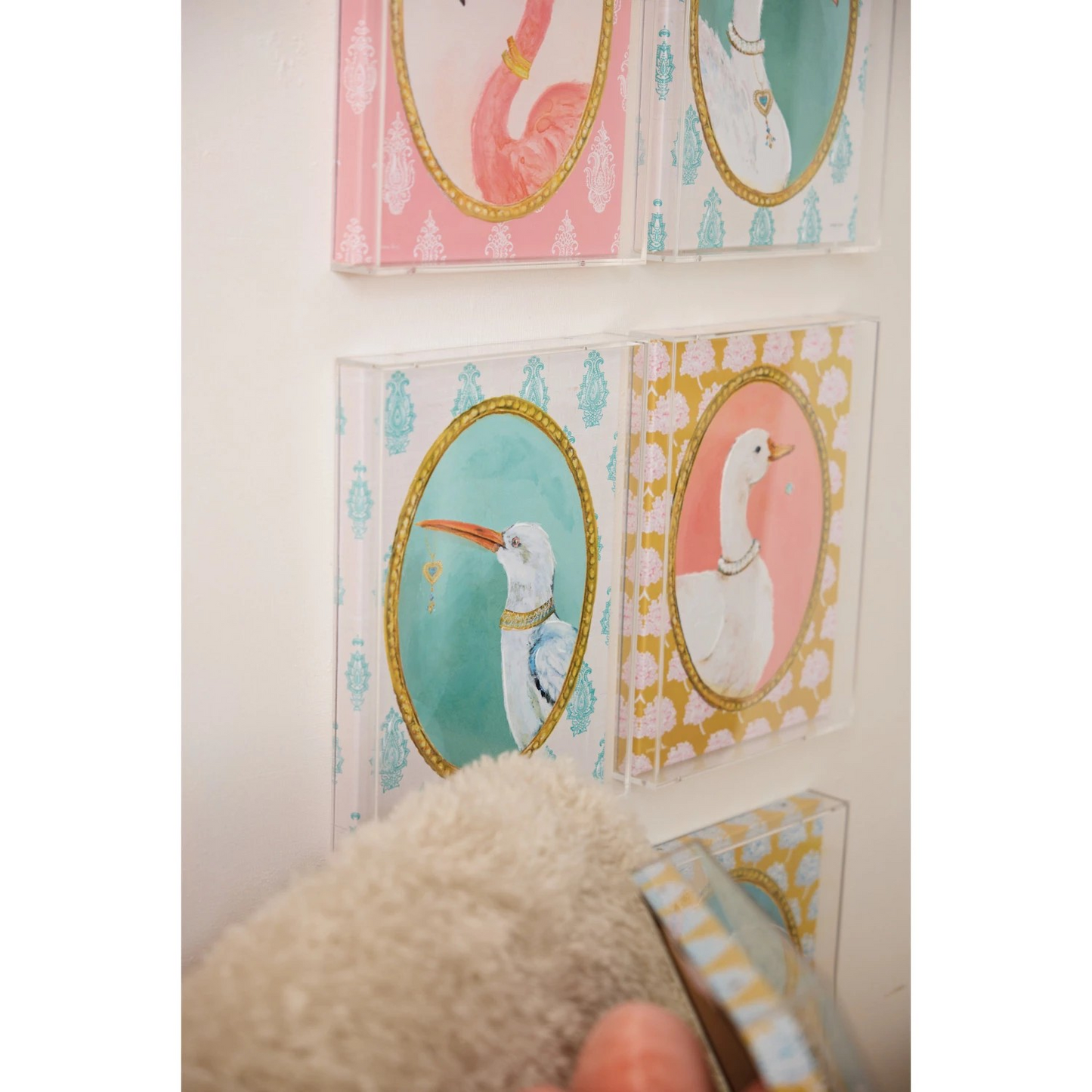 Acrylic Framed Pastel Bird
