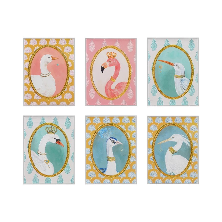 Acrylic Framed Pastel Bird