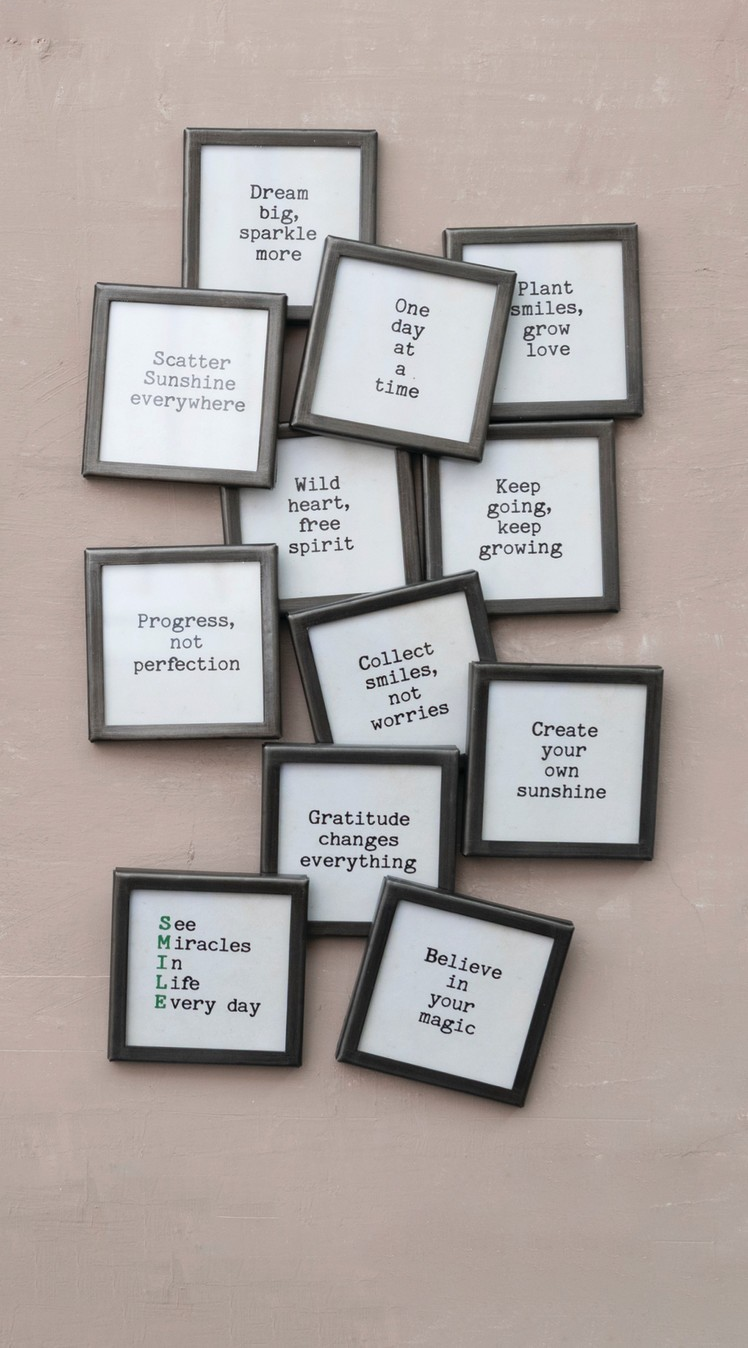 Silver Magnet with Sayings