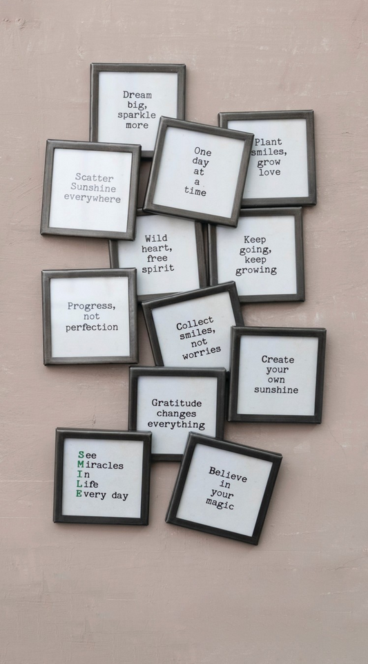Silver Magnet with Sayings