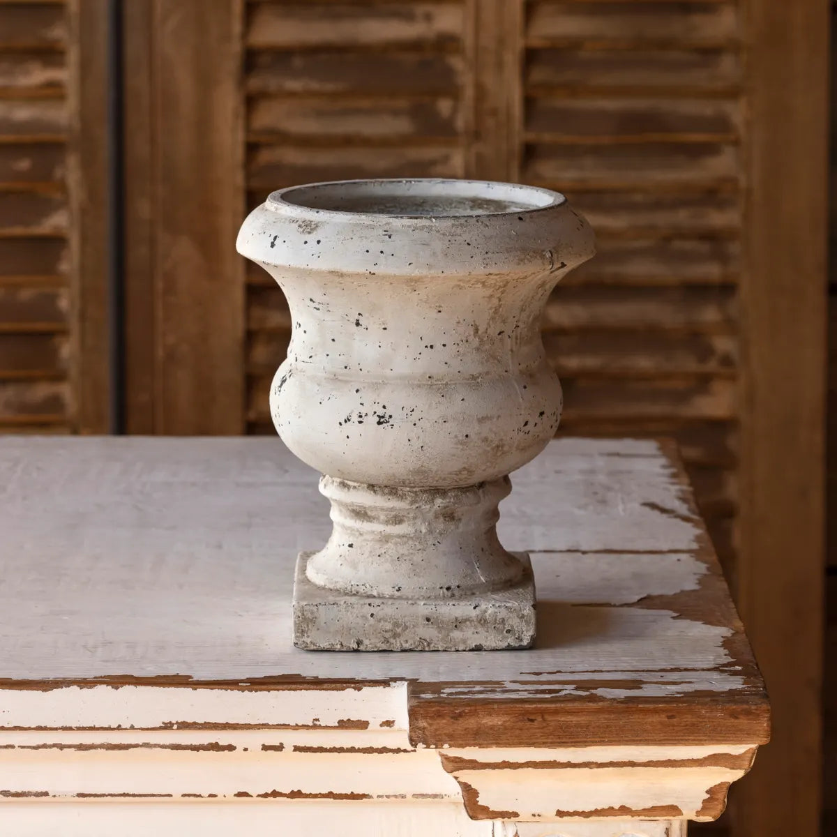 Medium Concrete Urn White