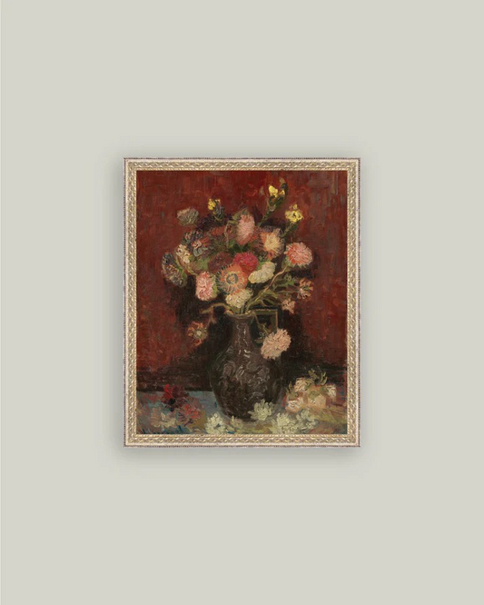 Chinese Asters and Gladioli Portrait