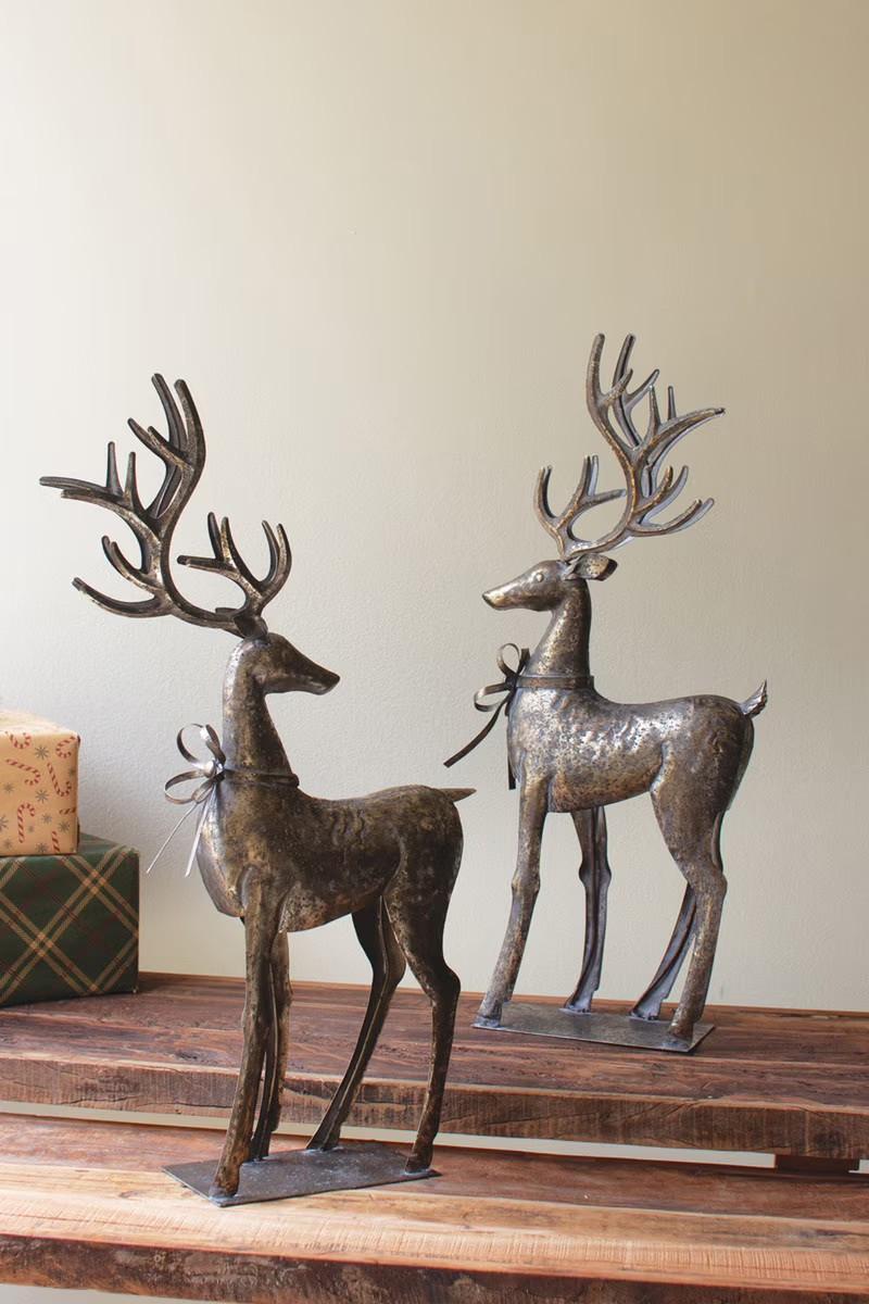 Silver Metal Reindeer