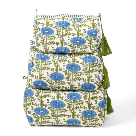 Araminta Blue Toiletry Bag