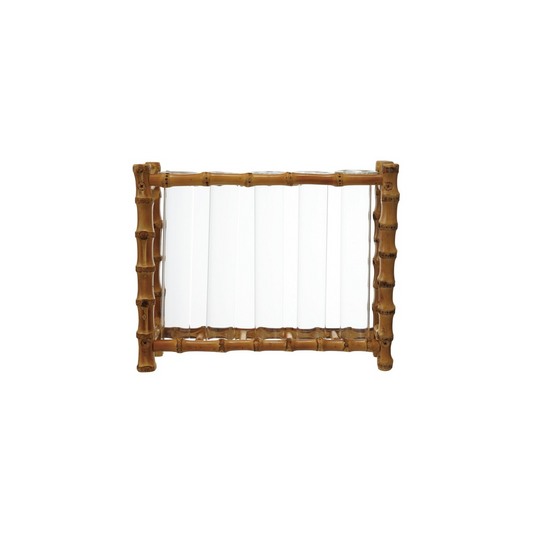 Bamboo Stand/ Glass Vases