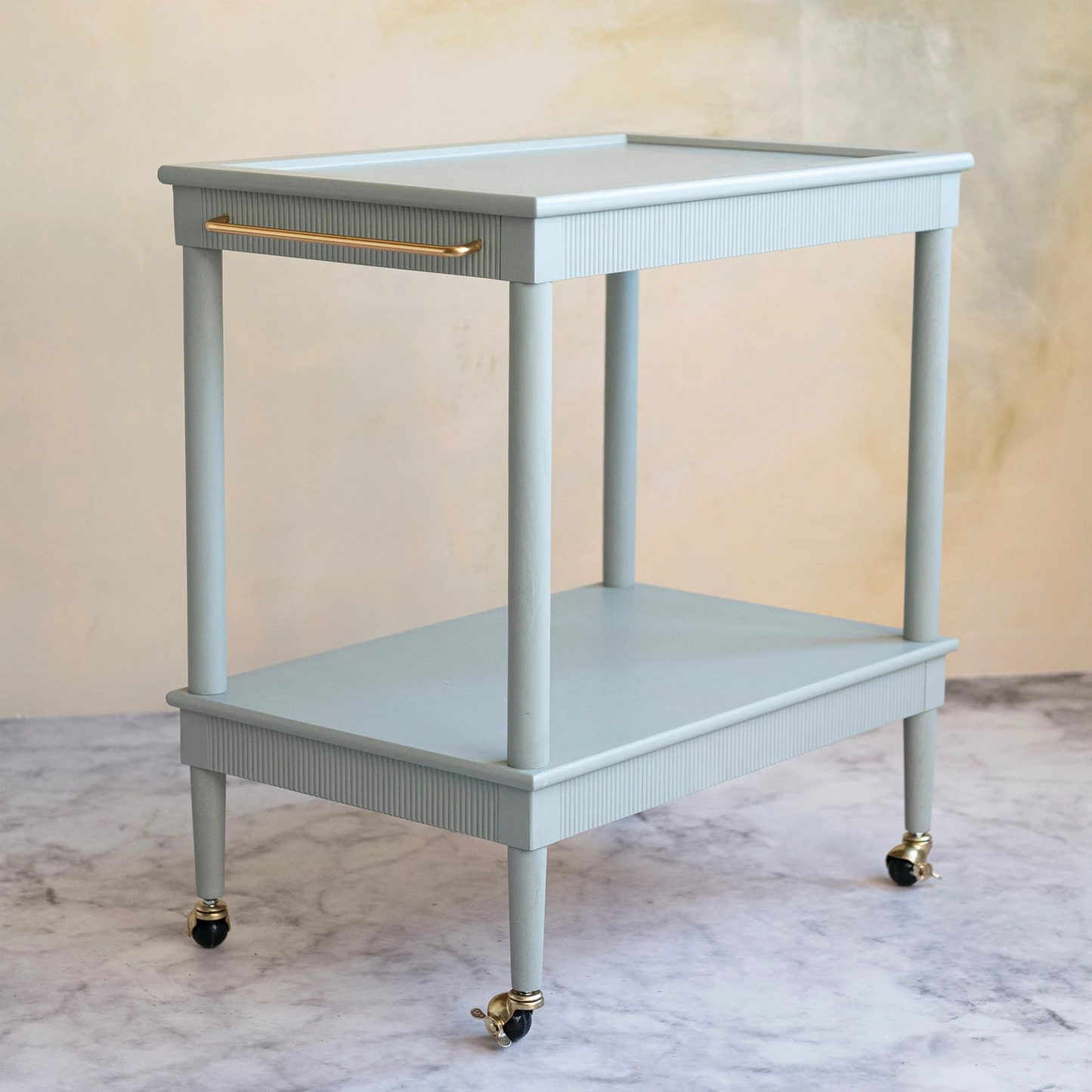 Mint & Brass Rolling Cart