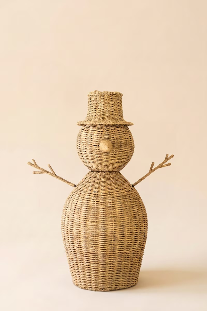 Seagrass Woven Snowman