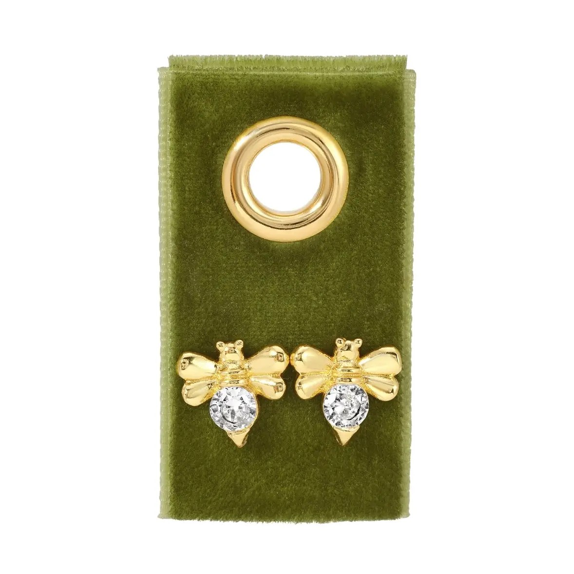 Bee Studs on Velvet