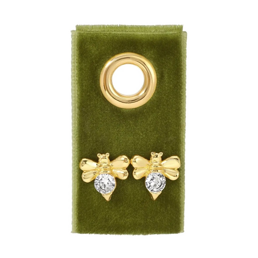 Bee Studs on Velvet
