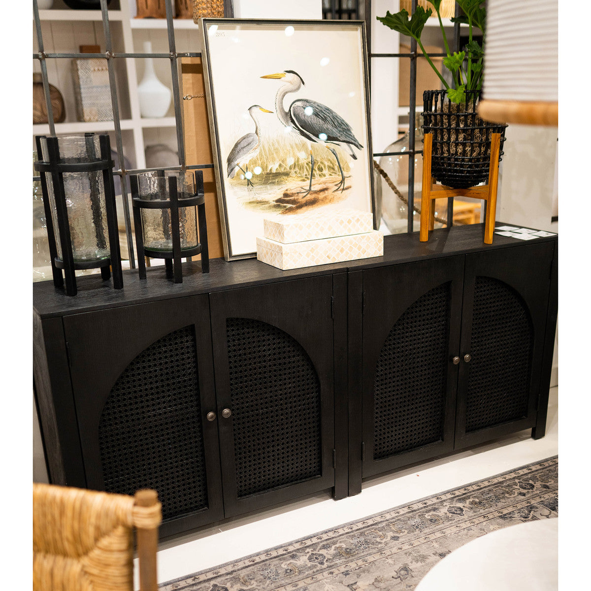 Modern Arched Cabinet in Black