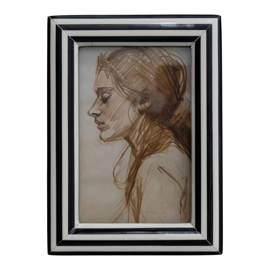 Black and White Stripe Picture Frames