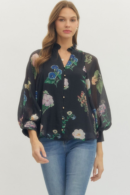 Midnight Garden Blouse