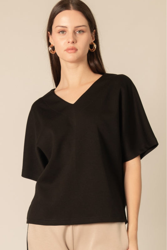 Butter Modal V-Neck Short Sleeve Top