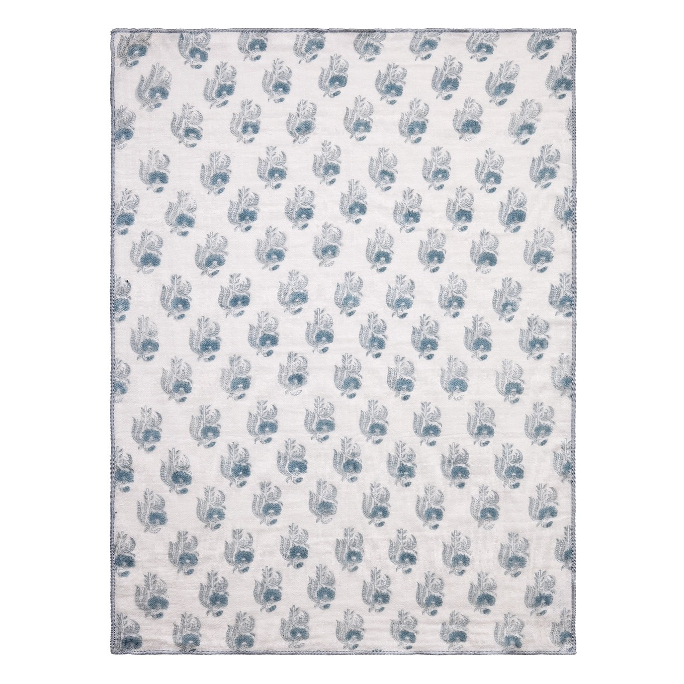 Blue Block Print Towels