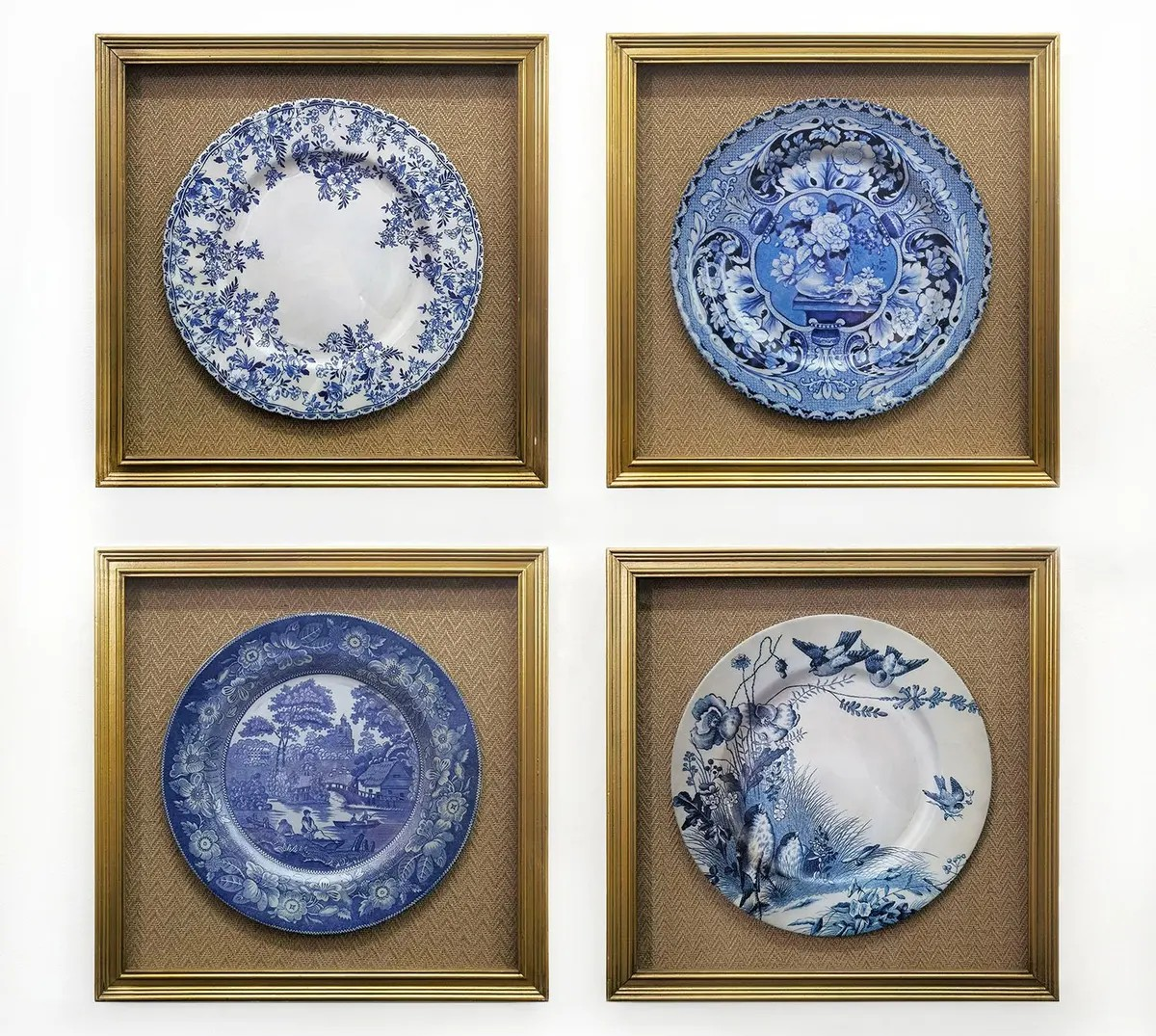 Collected Blue & White Framed Plate