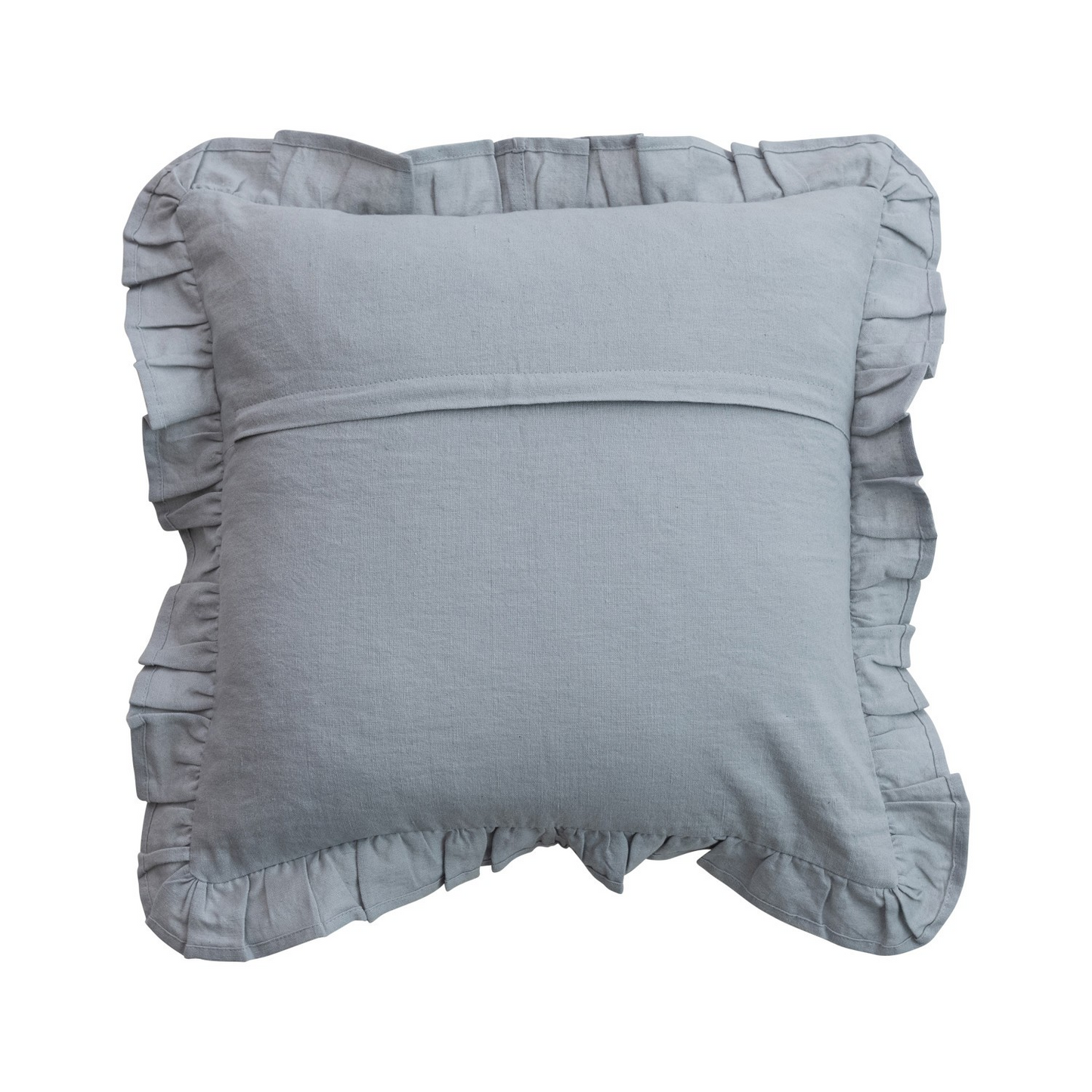 Light Blue Ruffle Pillow
