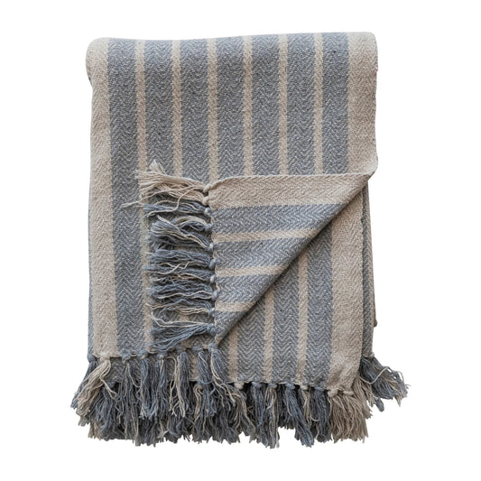 Blue Stripe Throw