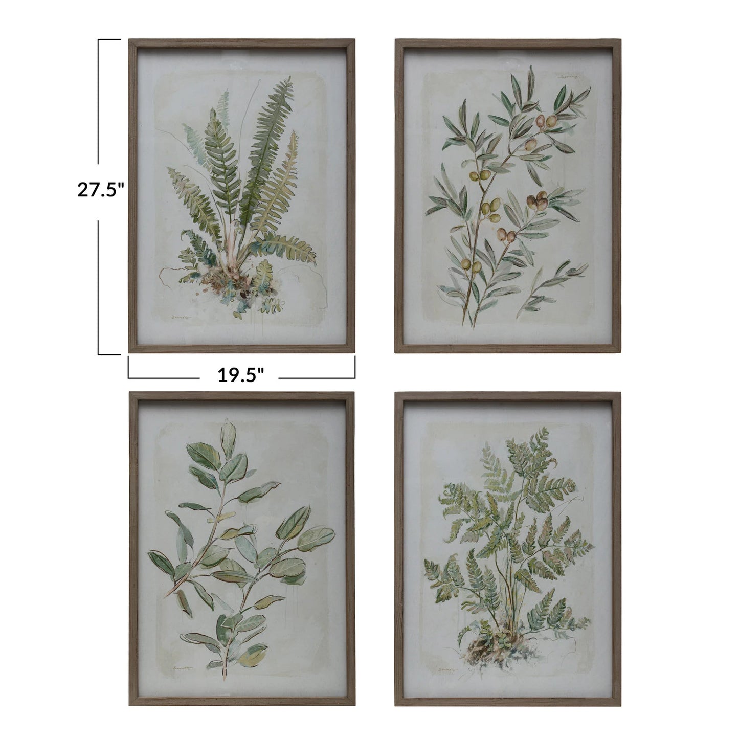 Green Watercolor Botanical Prints