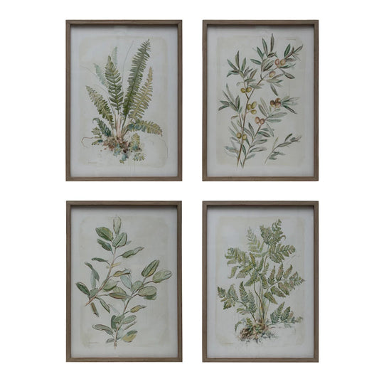 Green Watercolor Botanical Prints