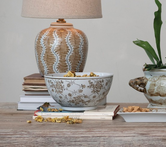 Stamped Porcelain Bowl