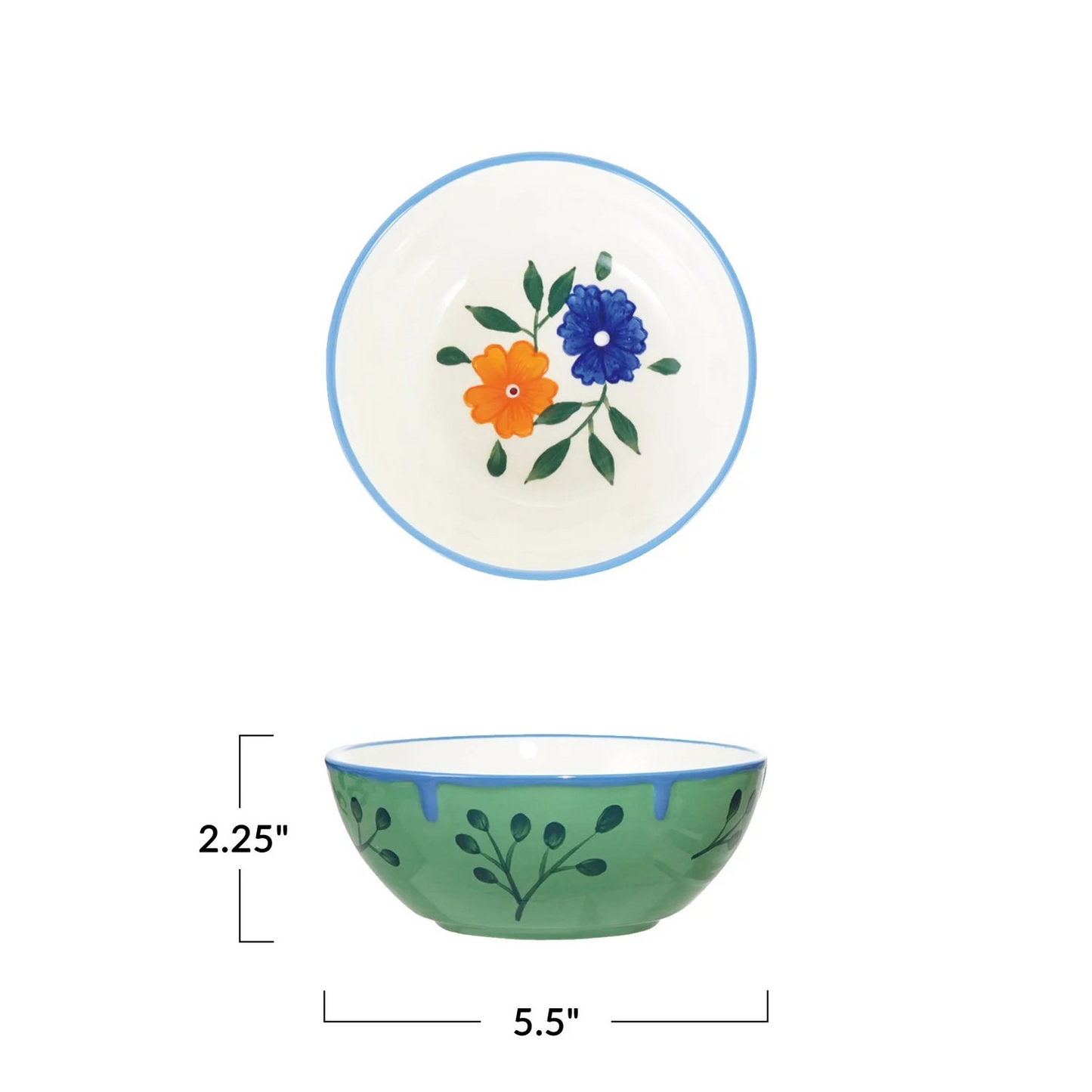 Hand-Painted Cottage Bowl