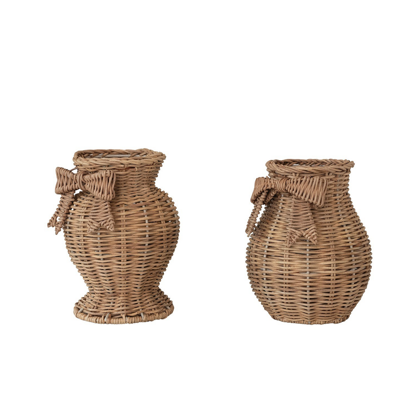Rattan Vase with Bow