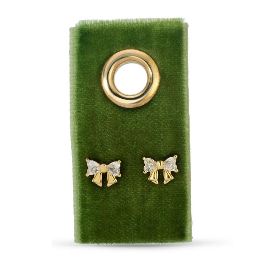 Bow Studs on Velvet