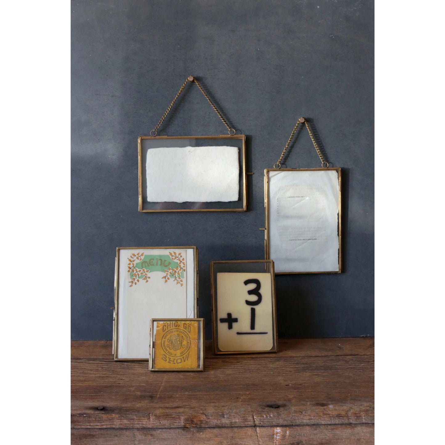 Brass Picture Frame with Chain