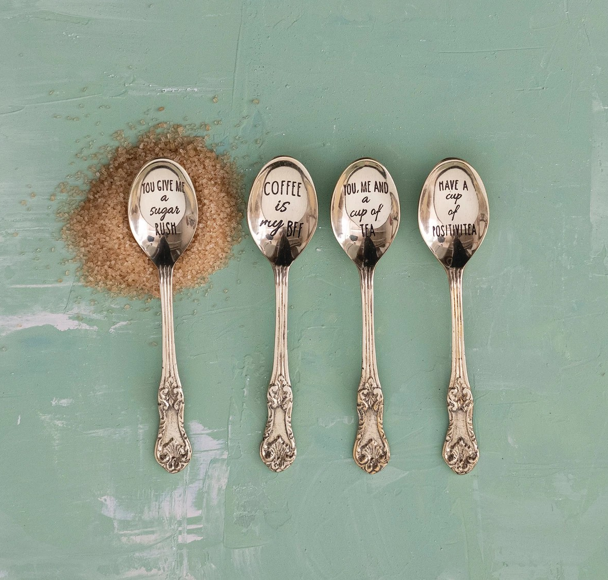 Embossed Brass Spoon