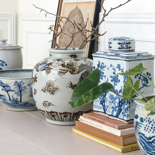 Chinoiserie Hand Painted Vase