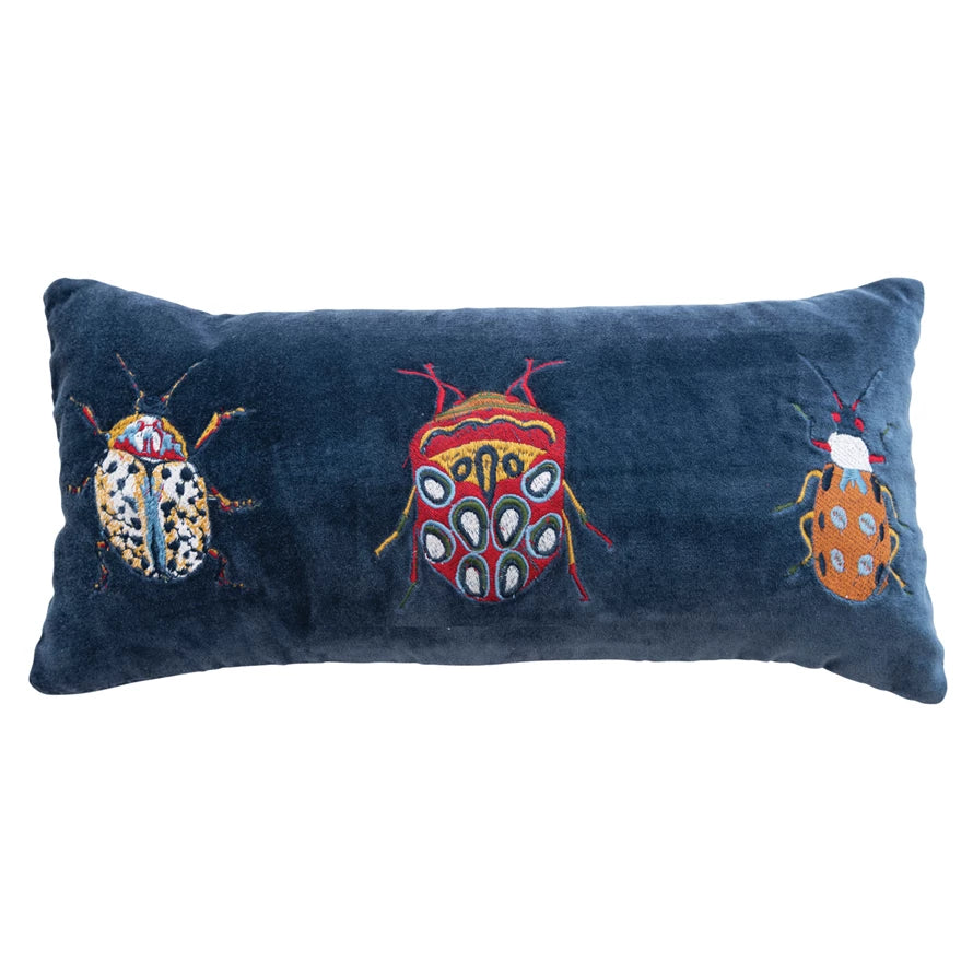 Velvet Beetle Lumbar Pillow
