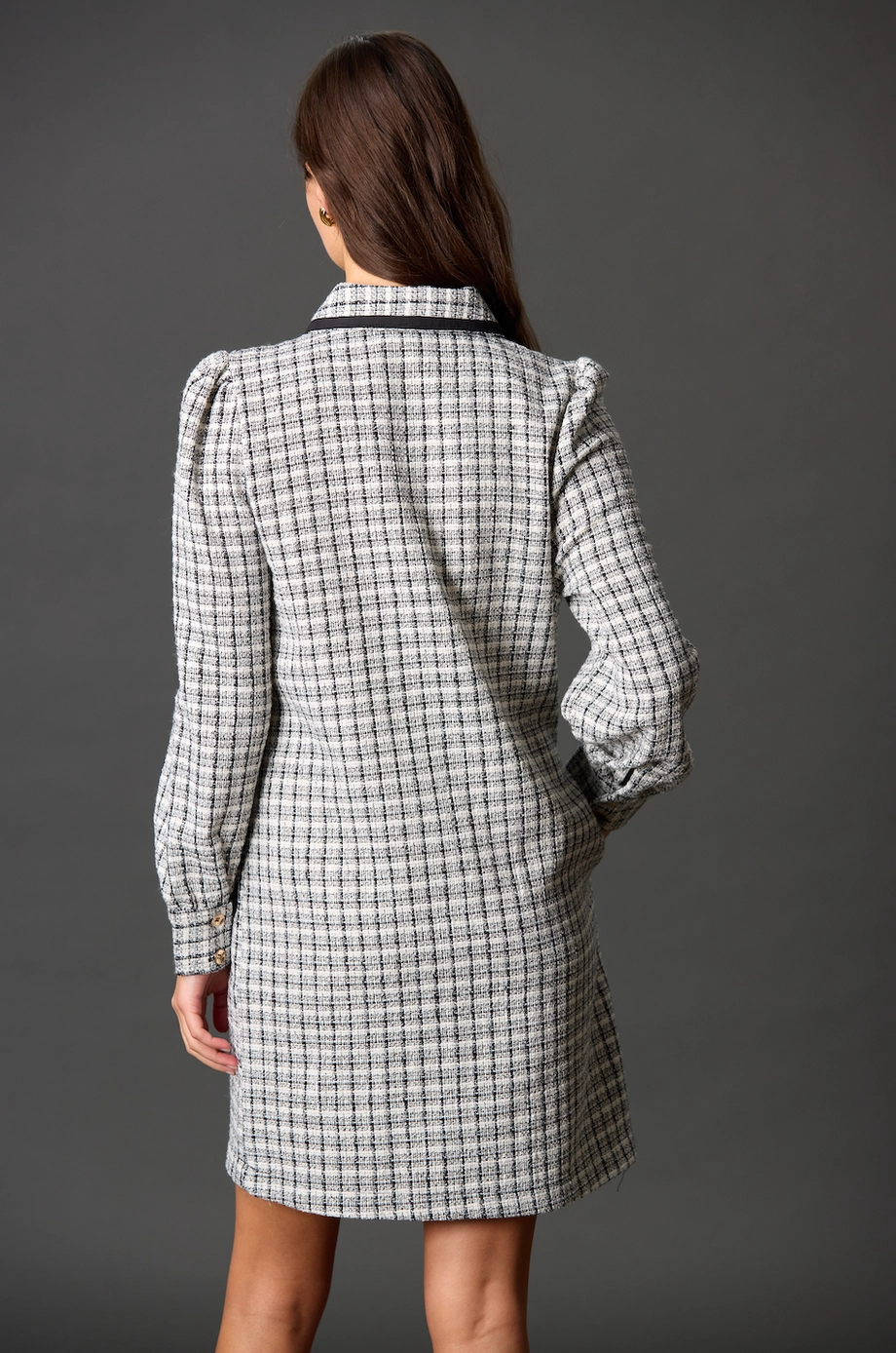 Boucle Quarter Zip Dress