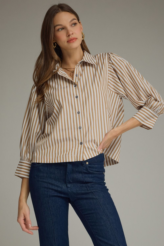 Golden Wheat Button-Up