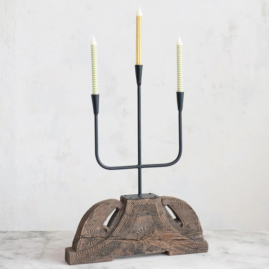 Rustic Iron Candelabra