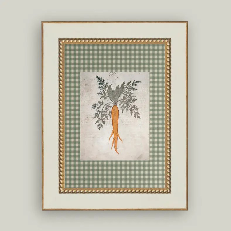 Framed Gingham Check Carrots