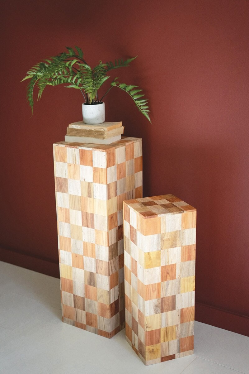 Check Wood Table / Pedestal