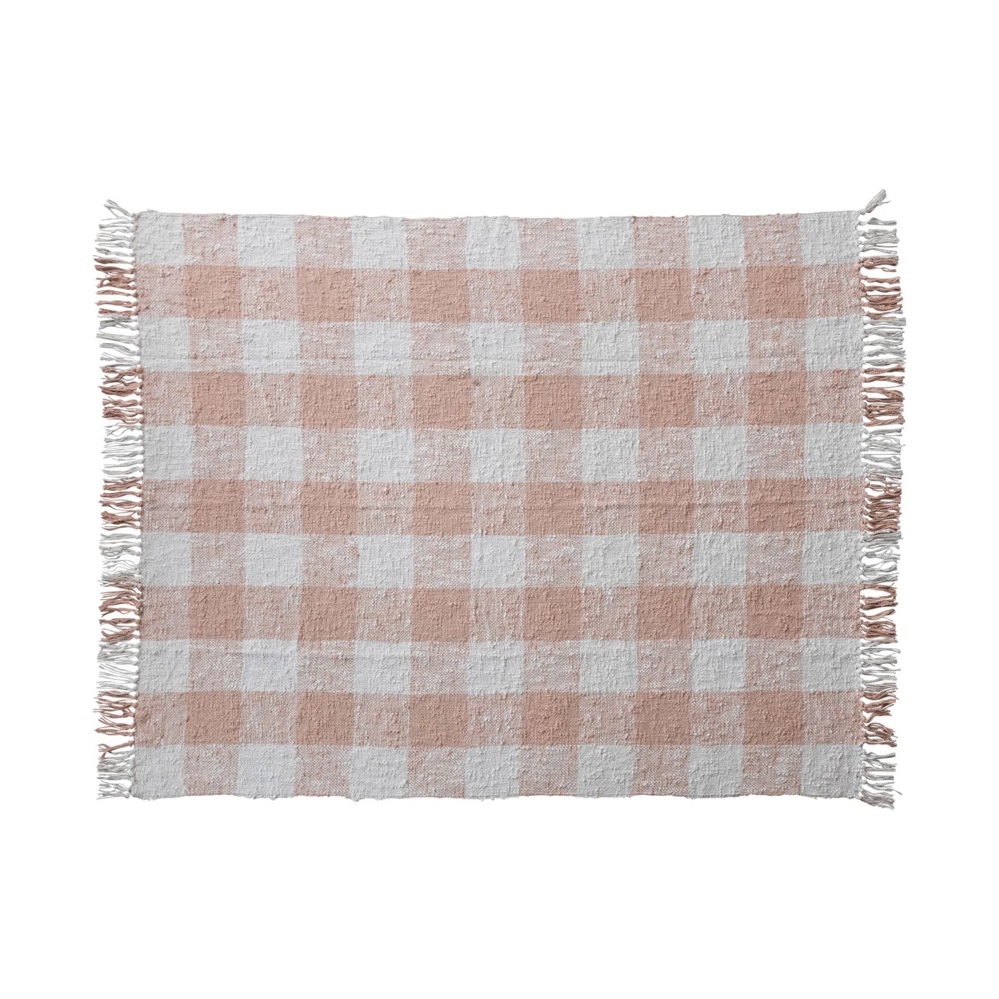 Blush Plaid Throw