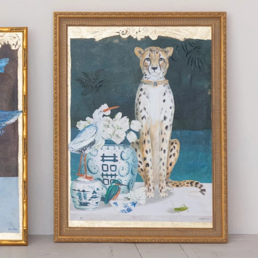 Golden Cheetah Framed Canvas