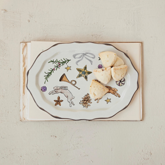 Scalloped Holiday Tray