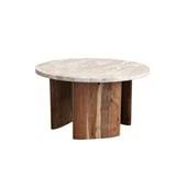 Marble & Wood Coffee Table