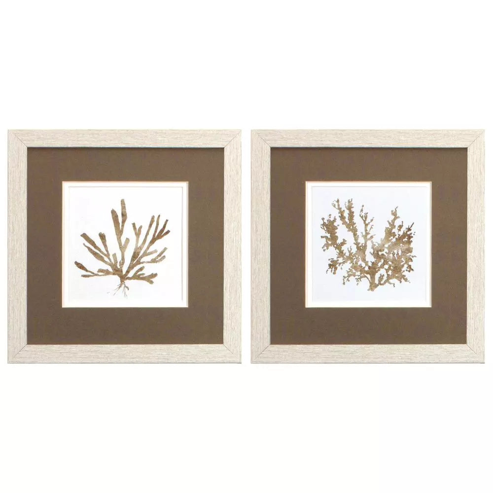 Metallic Coral Framed Art