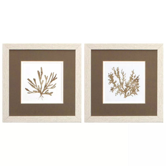 Metallic Coral Framed Art